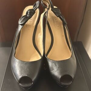Talbots black sling back heels